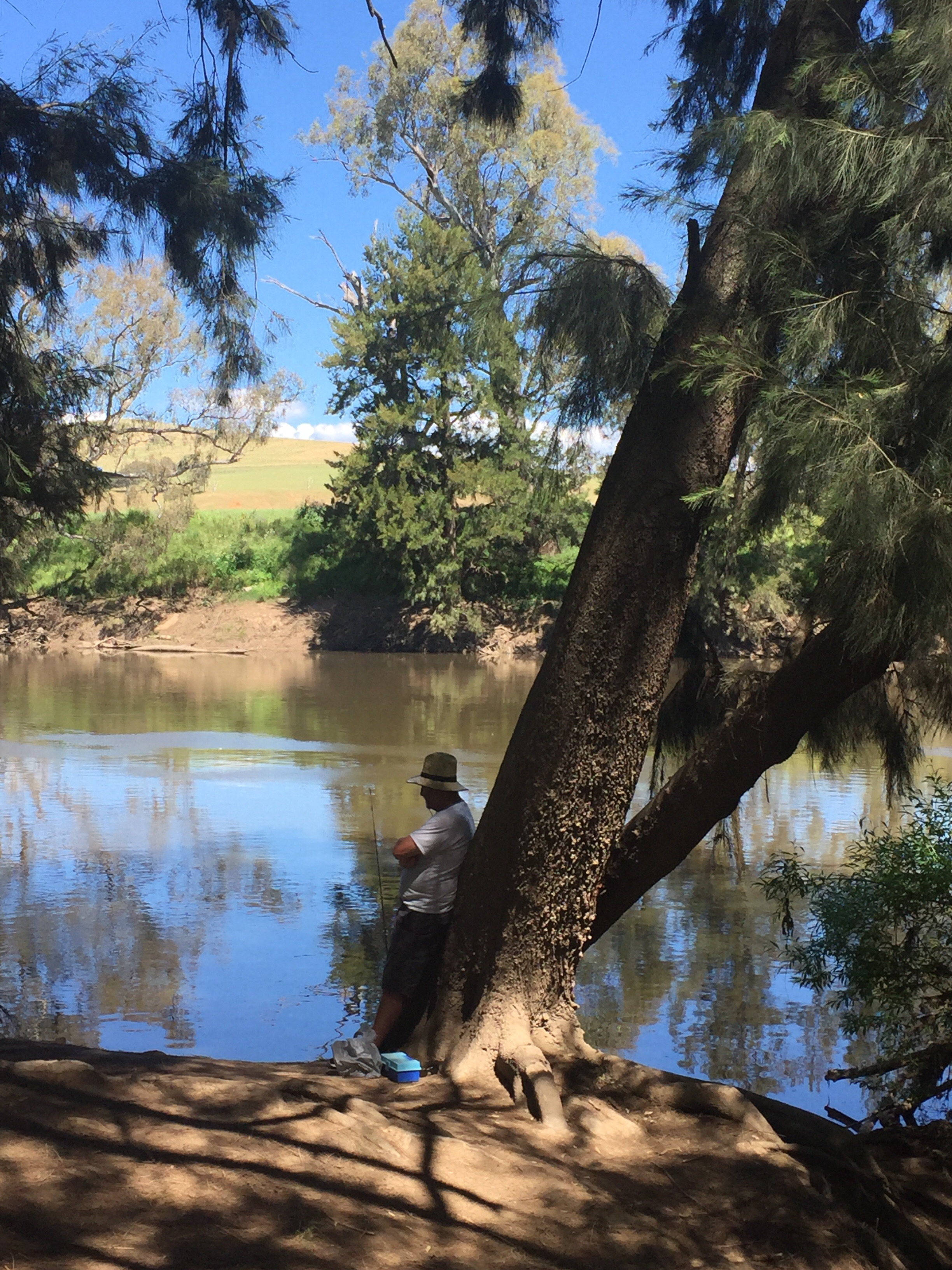 Fishing at Murrumbidgee River, Jugiong NSW