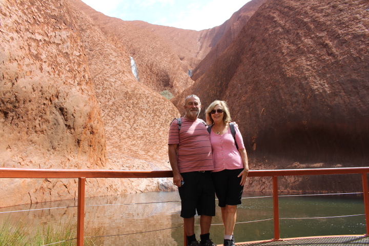 Rocking the Red Centre of Australia.