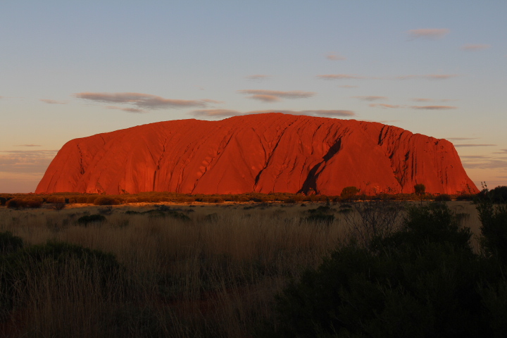 Rocking the Red Centre of Australia.