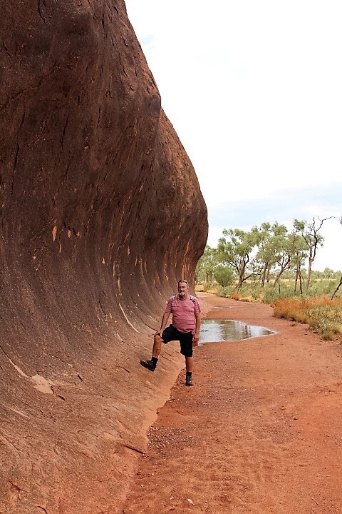 Rocking the Red Centre of Australia.