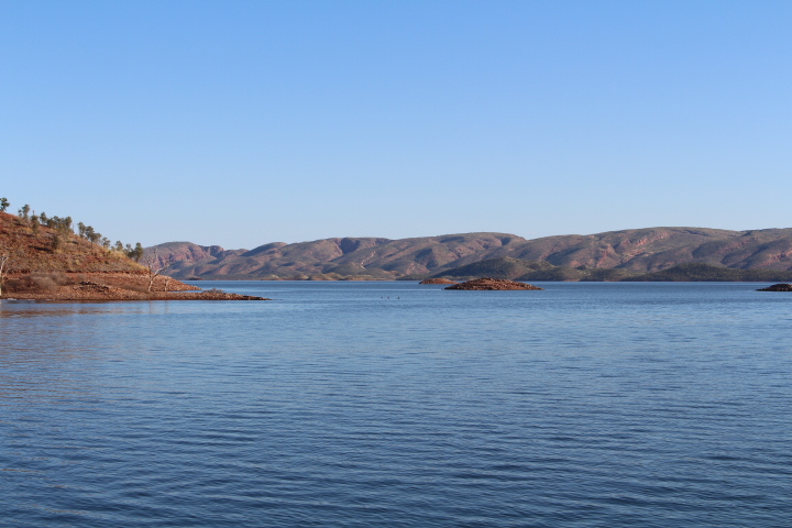 Retirees Enjoying Travel: Lake Argyle in the Kimberley, Western Australia