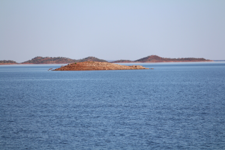 Retirees Enjoying Travel: Lake Argyle in the Kimbertley, Western Australia.