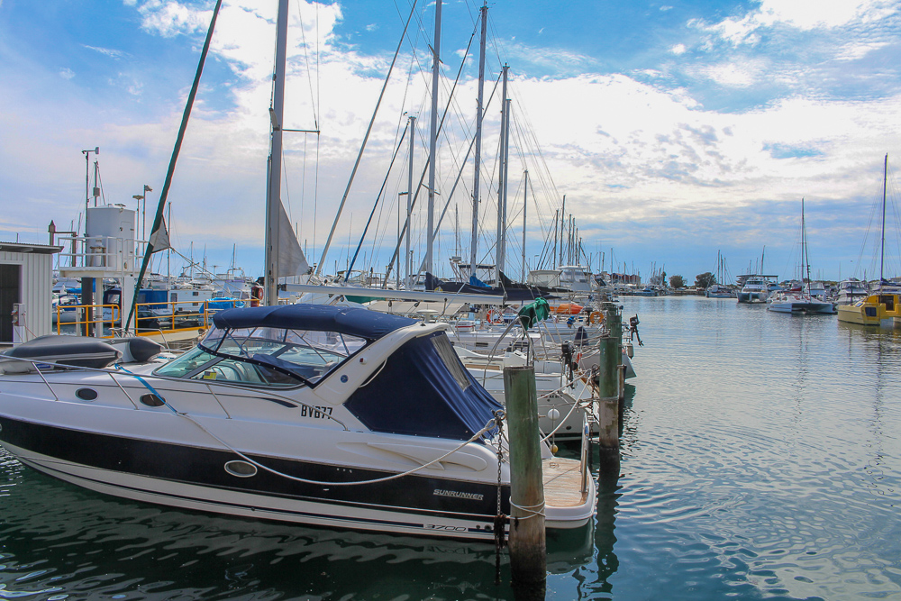 Large boats at Hillarys Boat Harbour Perth