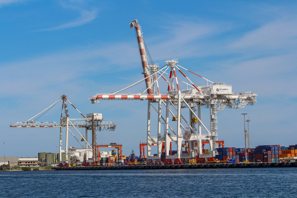 Large cranes in Fremantle Port