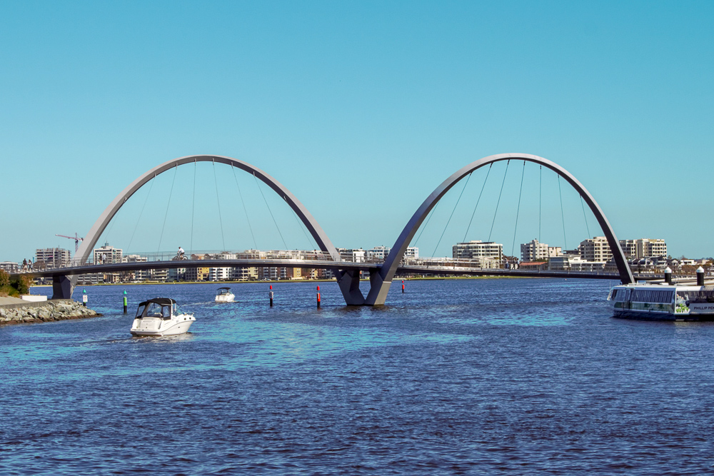 Elizabeth Quay Pedestrian Bridge, Perth.