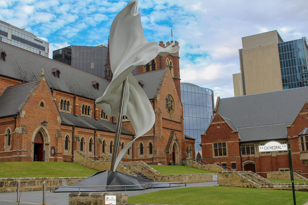 Old building and sculpture, Perth