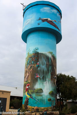 Water Tank mural at Lockhart 
